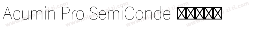 Acumin Pro SemiConde字体转换